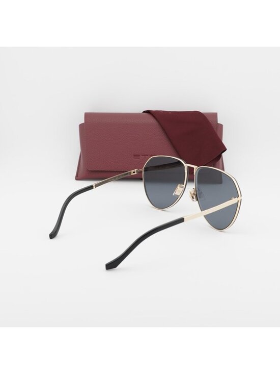 ETRO 0033/S 0000 IR Sunglasses Gold Aviator Frame, Grey Lenses main image 7